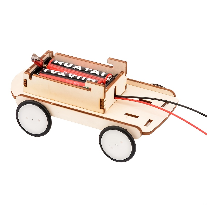 Children Homemade Electric Rotor Car Mechanical Model Diy 3d - Temu