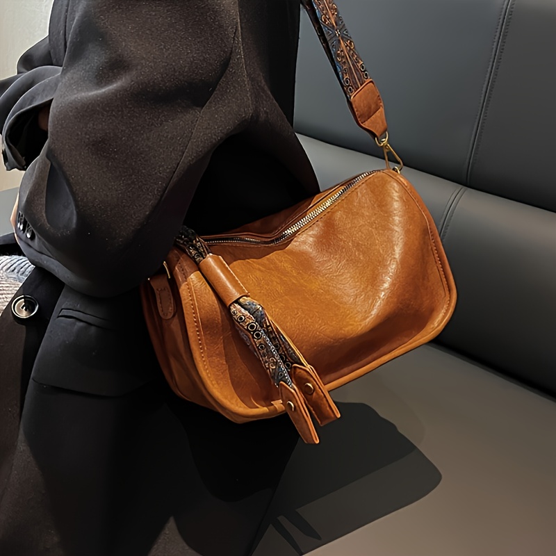 Adjustable Bag Strap Faux Leather-Strap Crossbody Bag Strap