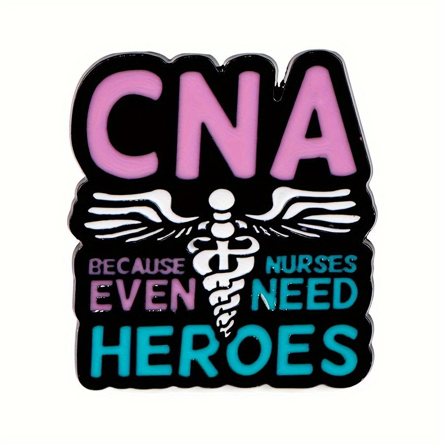 

Cna Enamel Lapel Pin - Zinc Alloy, Nurse , Decorative Brooch For Clothing And Backpacks, For , 1pc