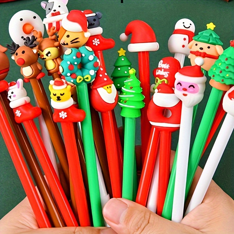 

50 Christmas Pens - Characters, , - School And Office Supplies, Set.