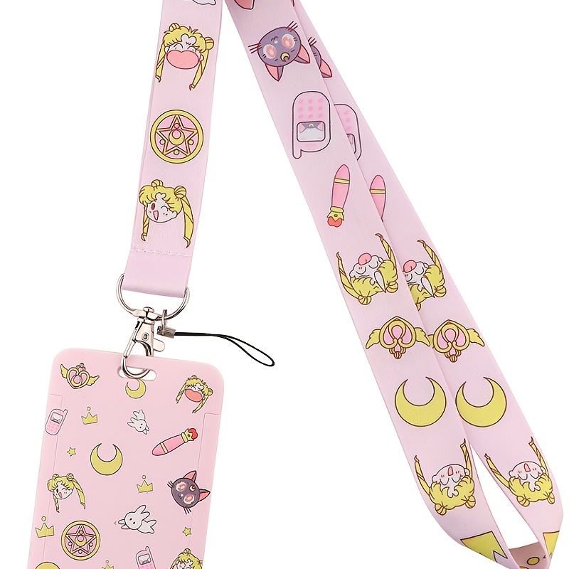 Cute Anime Girl Neck Strap Lanyards: Perfect for Keys, ID, Credit Cards & More!