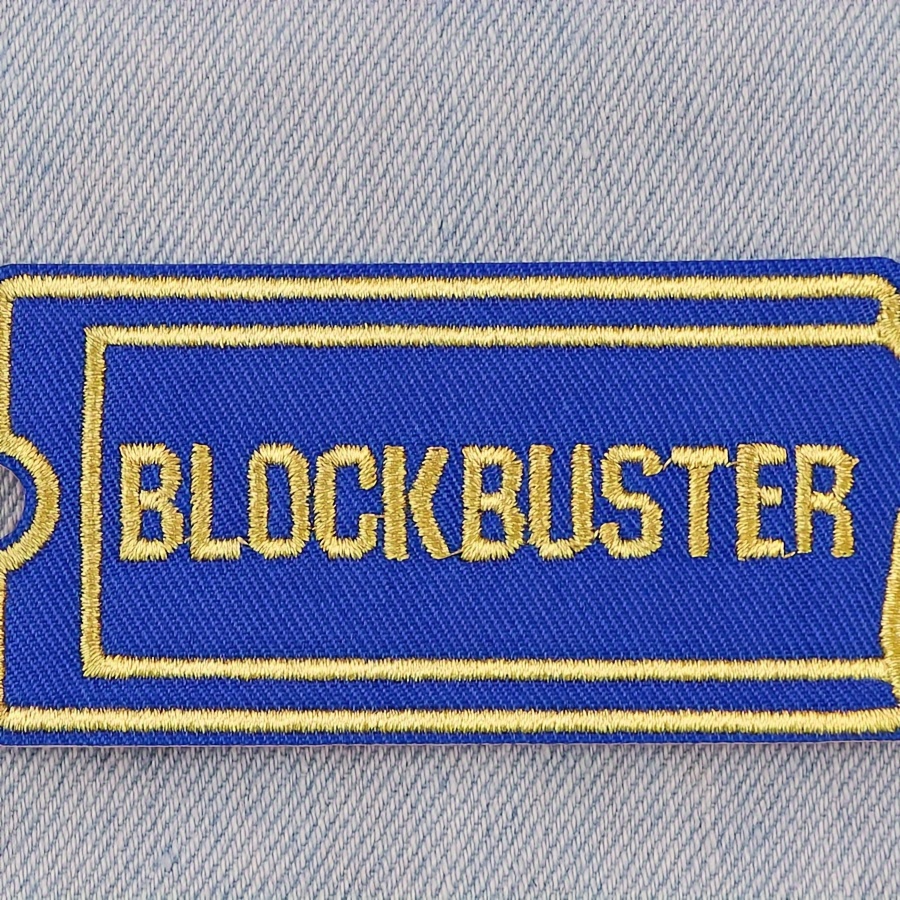 

Blockbuster Embroidered Iron-on Patch For Men, Suitable For Clothing, Hats, Denim