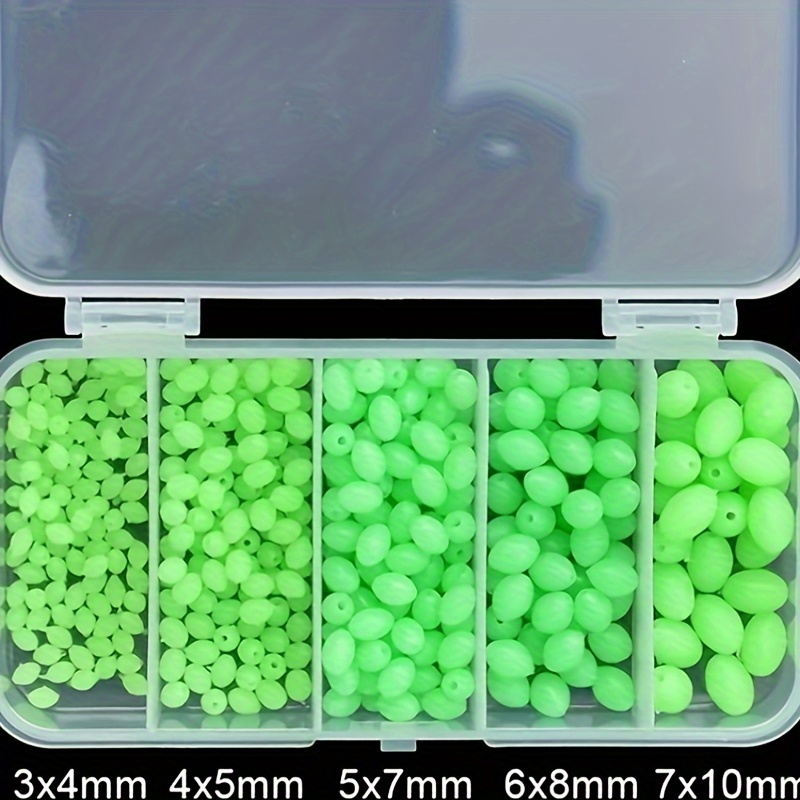 

Kit de 375 Perles de Pêche Phosphorescentes - Flotteurs Sphériques en Acrylique pour la Pêche de Nuit, Idéal pour les Appâts Souples & les de Montage