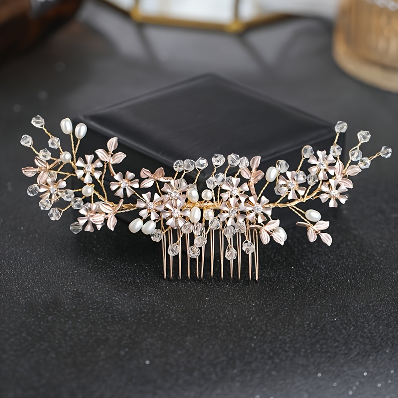 Crystal Flower Bridal Hair Comb Wedding Hair Accessories
