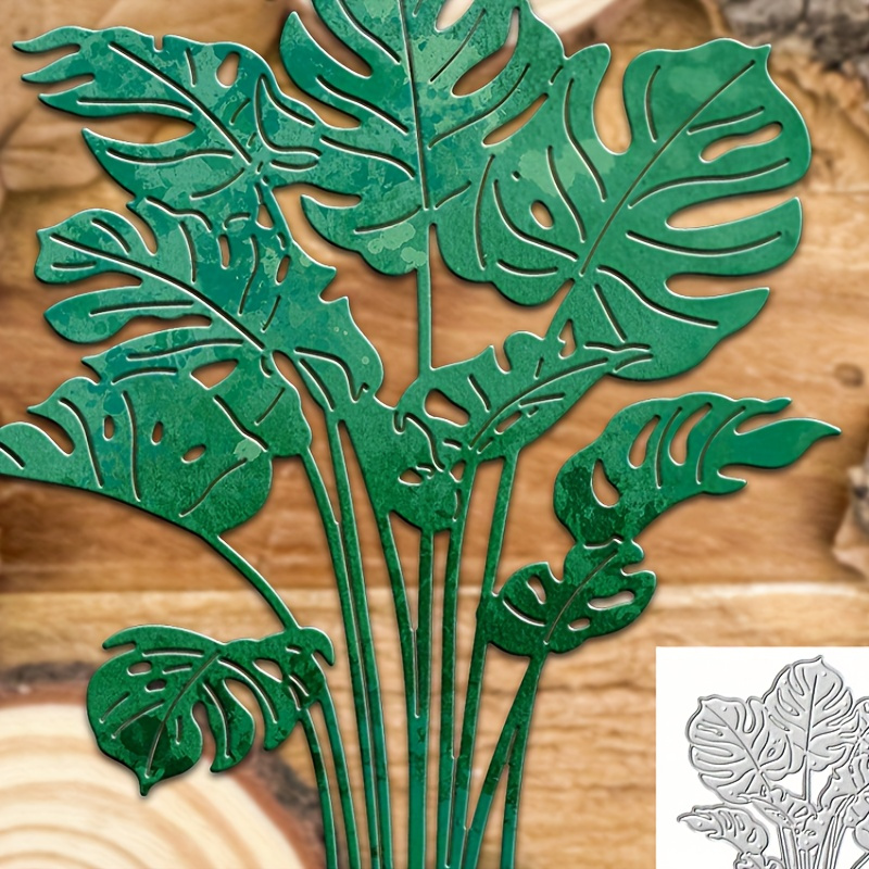 

Original Lovely Tropical Plants Monstera Metal Cutting Dies Cut Die Birthday Wedding Decoration Paper Craft Mould Diy Scrapbooking & Stamping Stencils Supplies