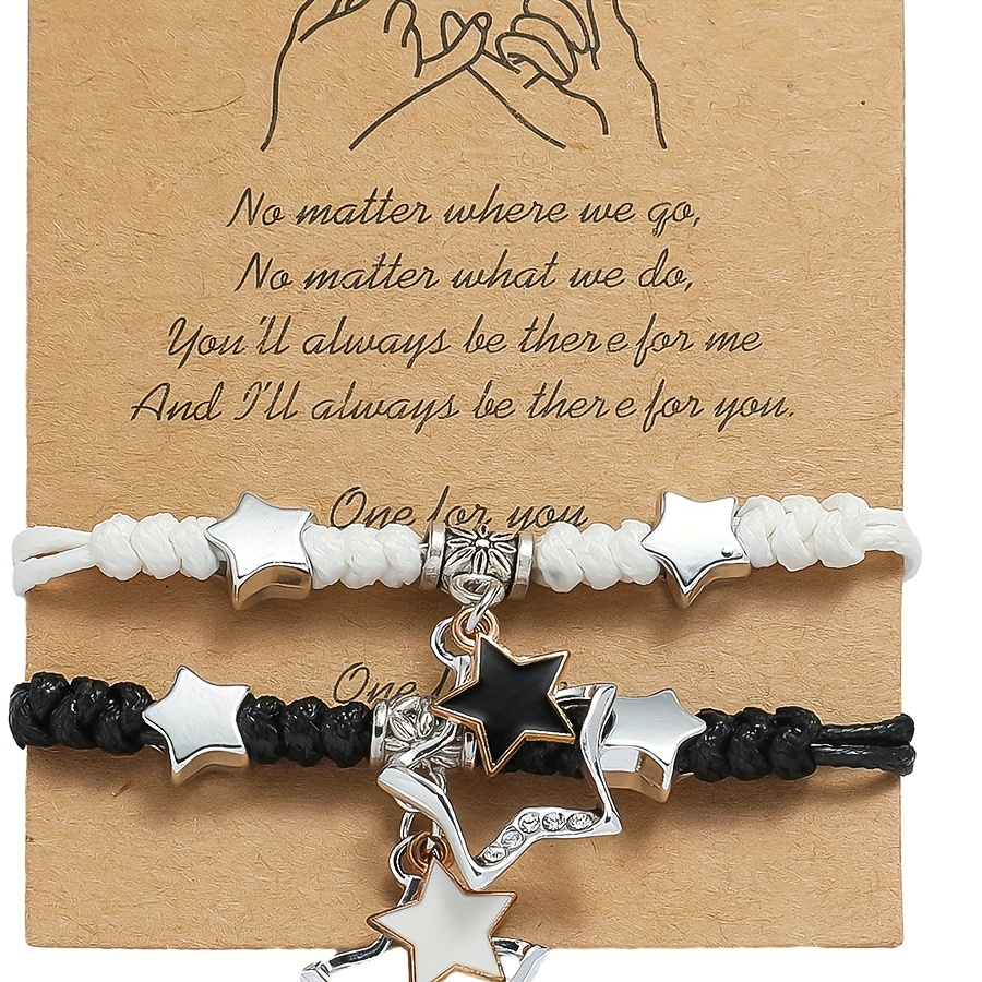 

Bracelet Set For Women Studded - 2 , Polyester , And For And - - Day Greeting