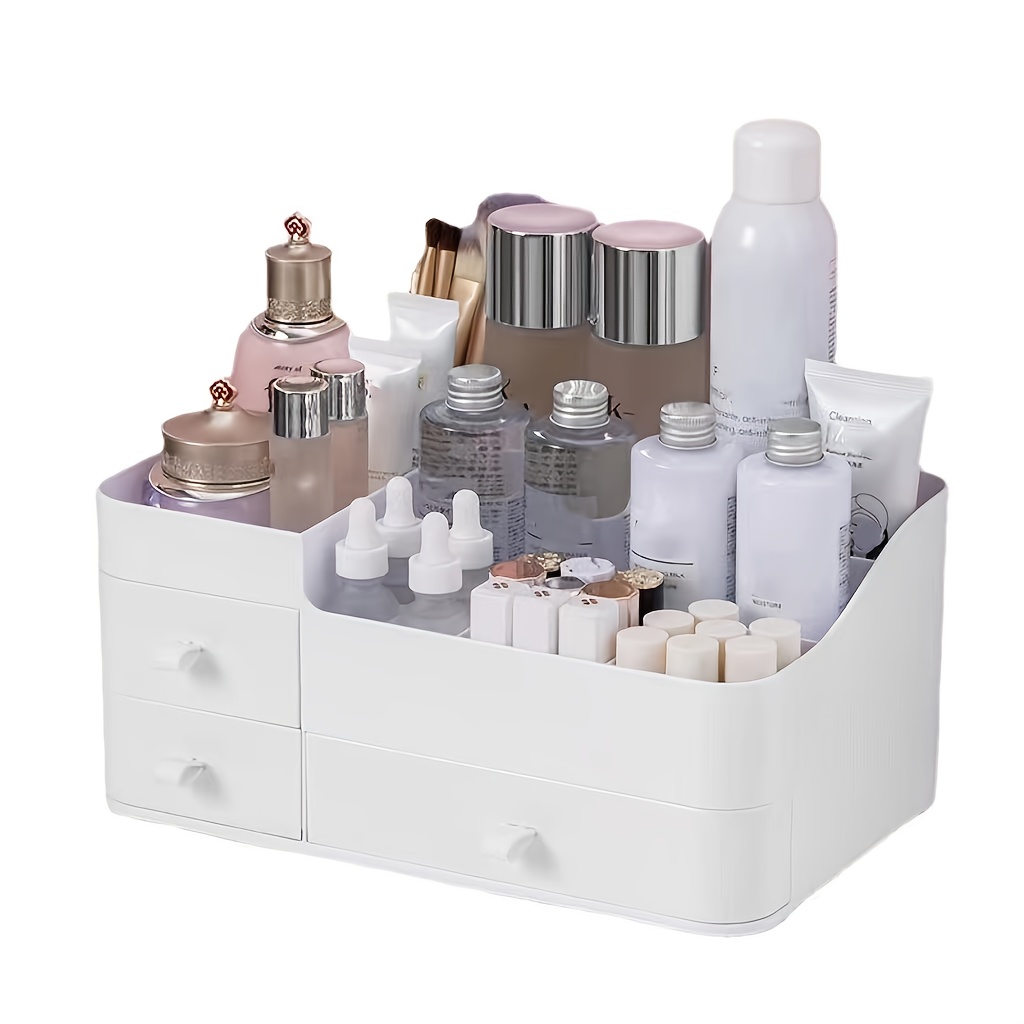 Makeup Organizer For Vanity Large Capacity Desk Storage With - Temu United  Arab Emirates