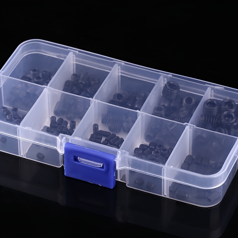 100-200pcs 304 Stainless Steel/Carbon steel Allen Head Socket Hex Set Grub Screw Cup Point Assortment