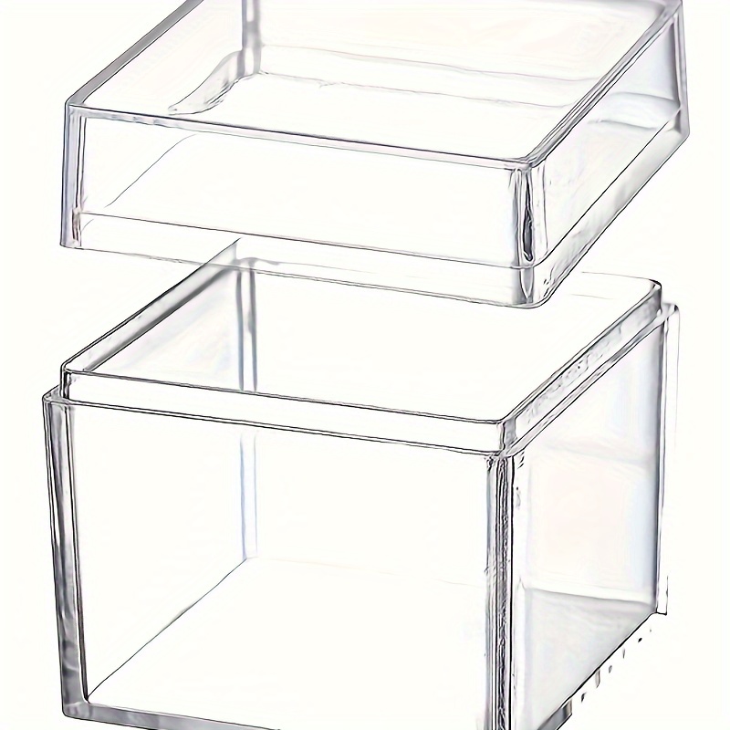 

Value Pack 24pcs Acrylic Clear Cube Organizer, Small Transparent Square Box With Lid, Candy Storage Container, Used For Cosmetics, Jewelry, Party Gifts, 5x5x5cm/2x2x2inch For Shops