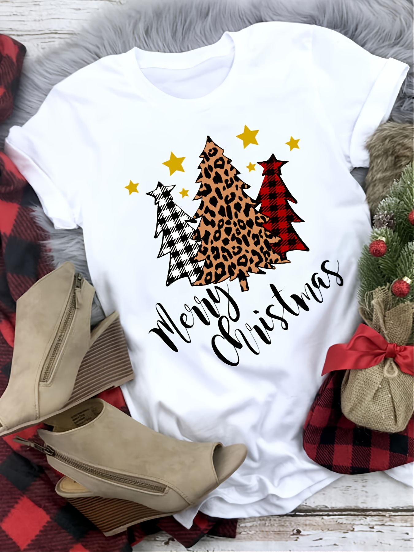 T-SHIRT SAPIN DE NOËL FEMME