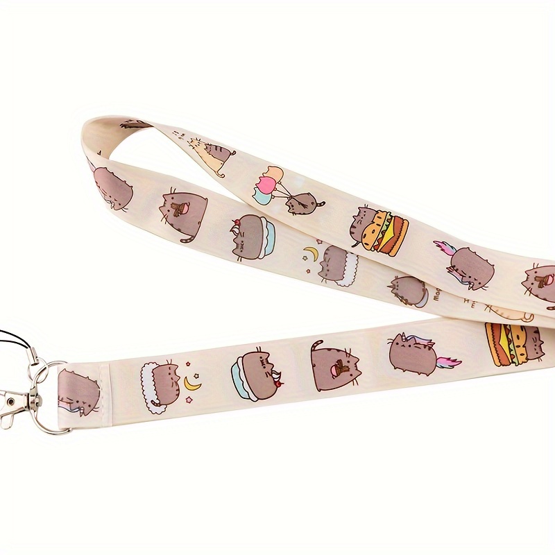 

1pc Cartoon Cat Neck Strap Lanyard For Keys, Id Credit Card Pass Hang Rope Keychain For Men, Phone Charm Accessories