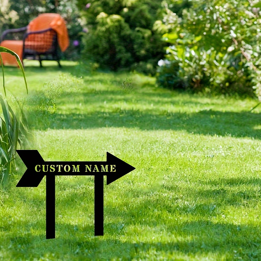 

Customized Personalized Metal Address Sign, Name Customized. Outdoor Patio Decor, Personalized Gifts, Outdoor Decor, Garden Metal Stakes, Gifts For