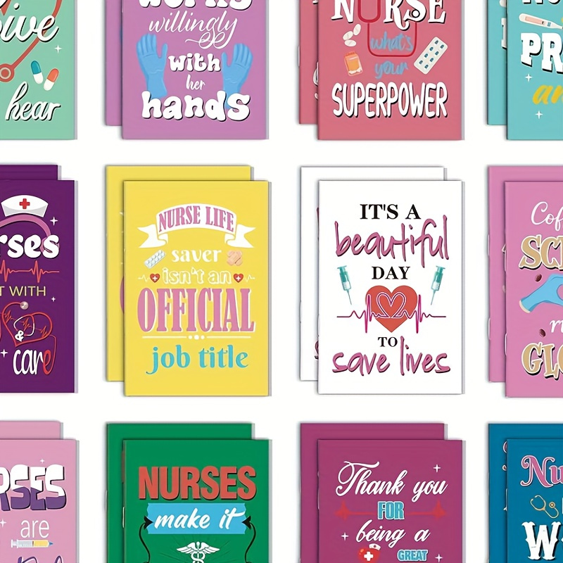 

24pcs Nurse Appreciation Set - Journals Inspirational , For Nurses Week & (12 )