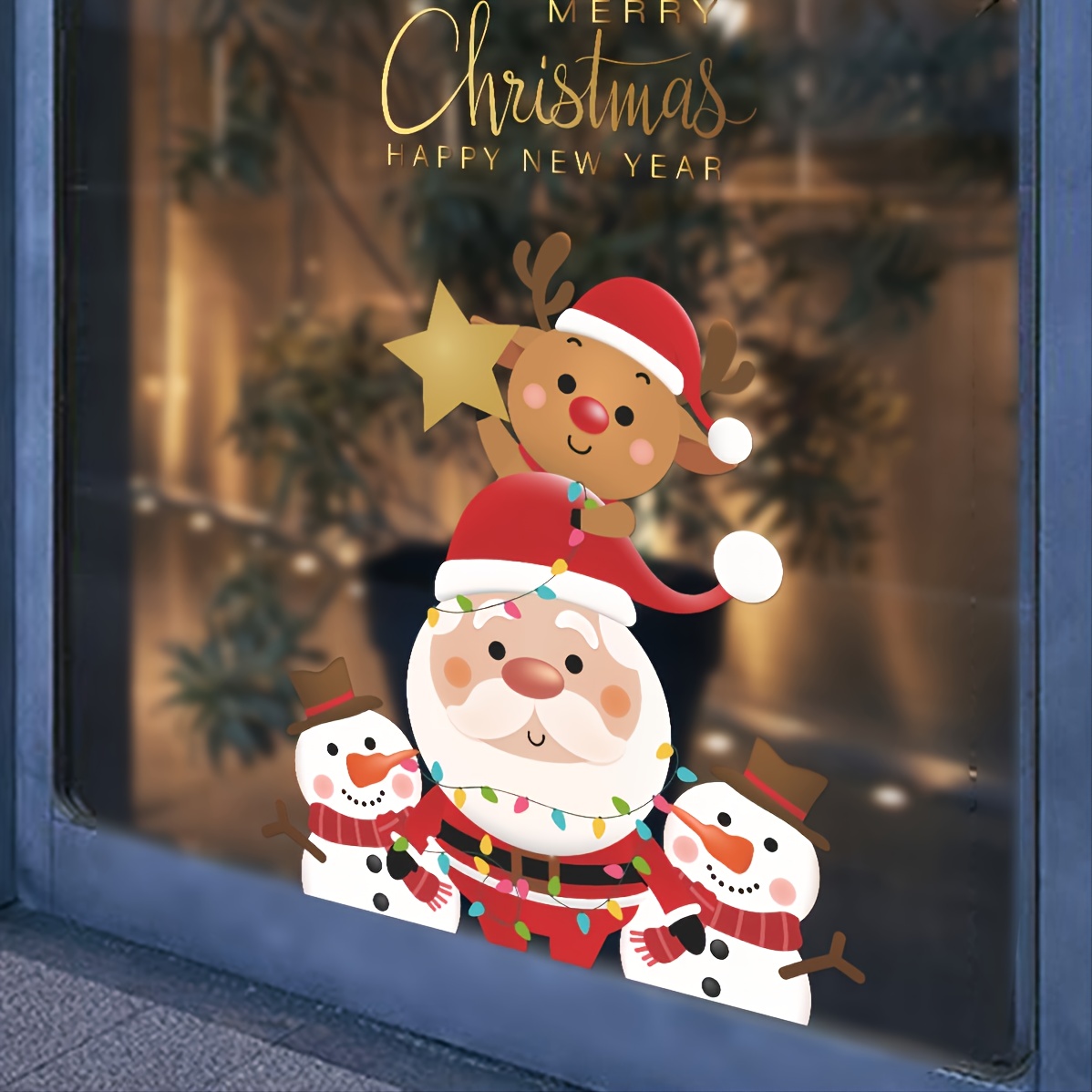 Buy Wall Sticker Santa Fawn Snowman Window Door Wall Decoration Wall Sticker Online