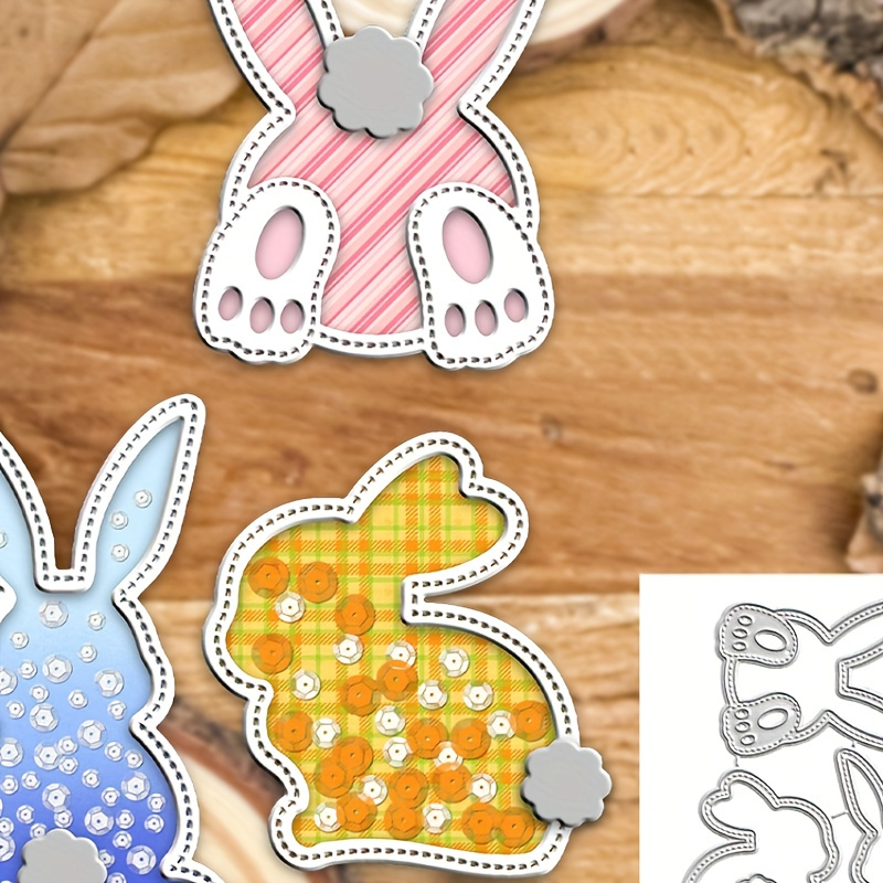 

Original Lovely Easter Bunnies Backs Shaker Cards Metal Cutting Dies Cut Die Birthday Wedding Decoration Paper Craft Mould Diy Scrapbooking & Stamping Stencils Supplies