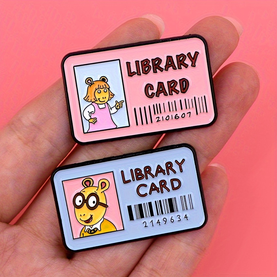 

And D.w. Library Brooches - 2pcs/set Zinc Alloy Enamel Lapel Pins For Backpacks, Cute Cartoon Badges For Briefcases & Apparel, Humorous Accessory Pins For Book Lovers