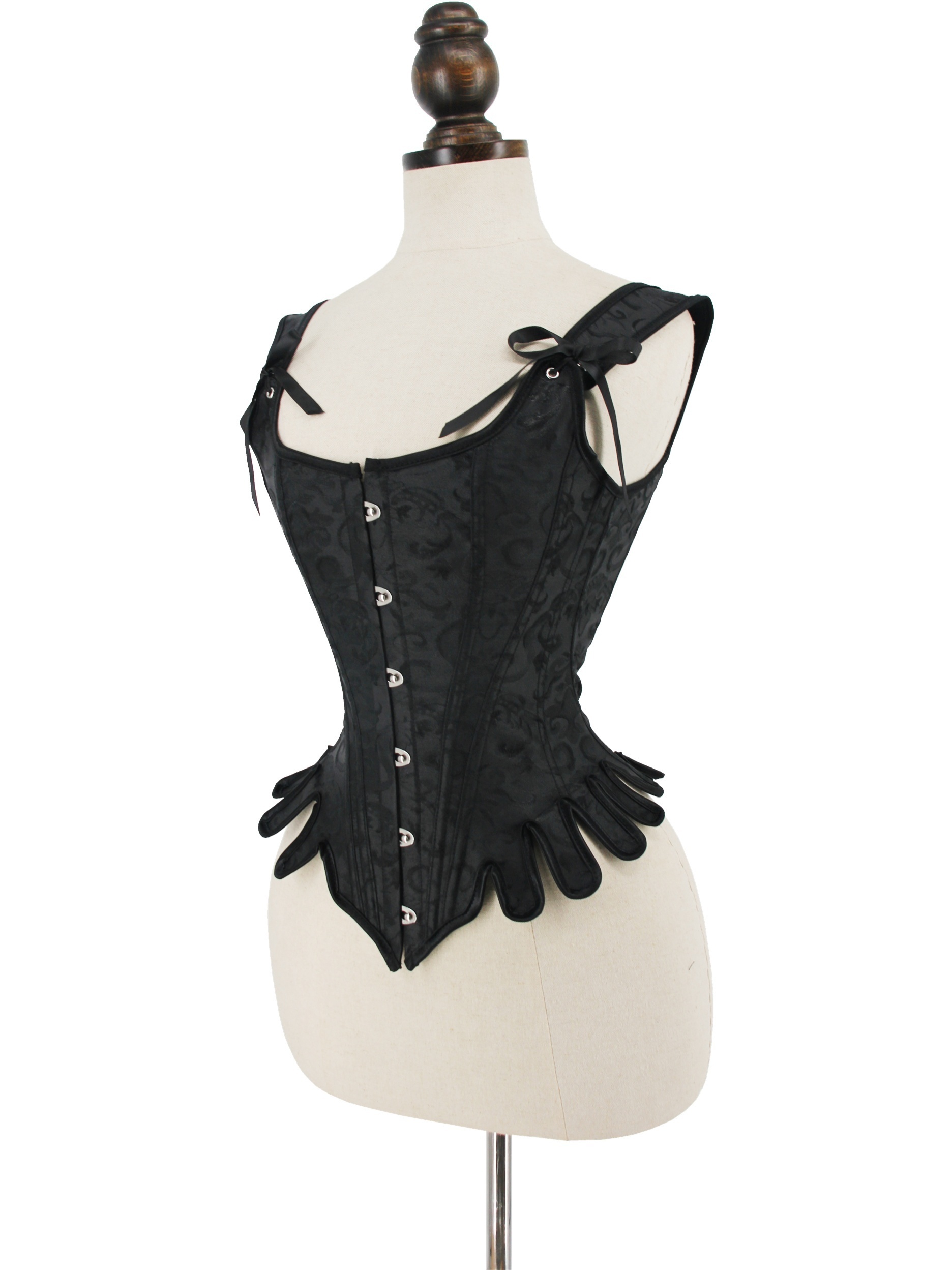 Vintage Black and Red Lace Grunge/goth/pirate Style Corset 