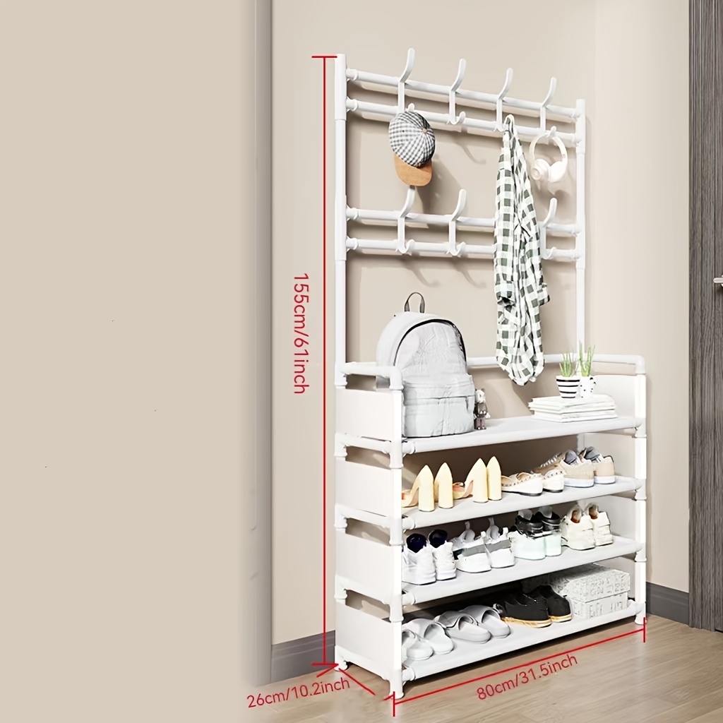 7-Tier Dual Shoe Rack Free Standing Shelves Storage Shelves