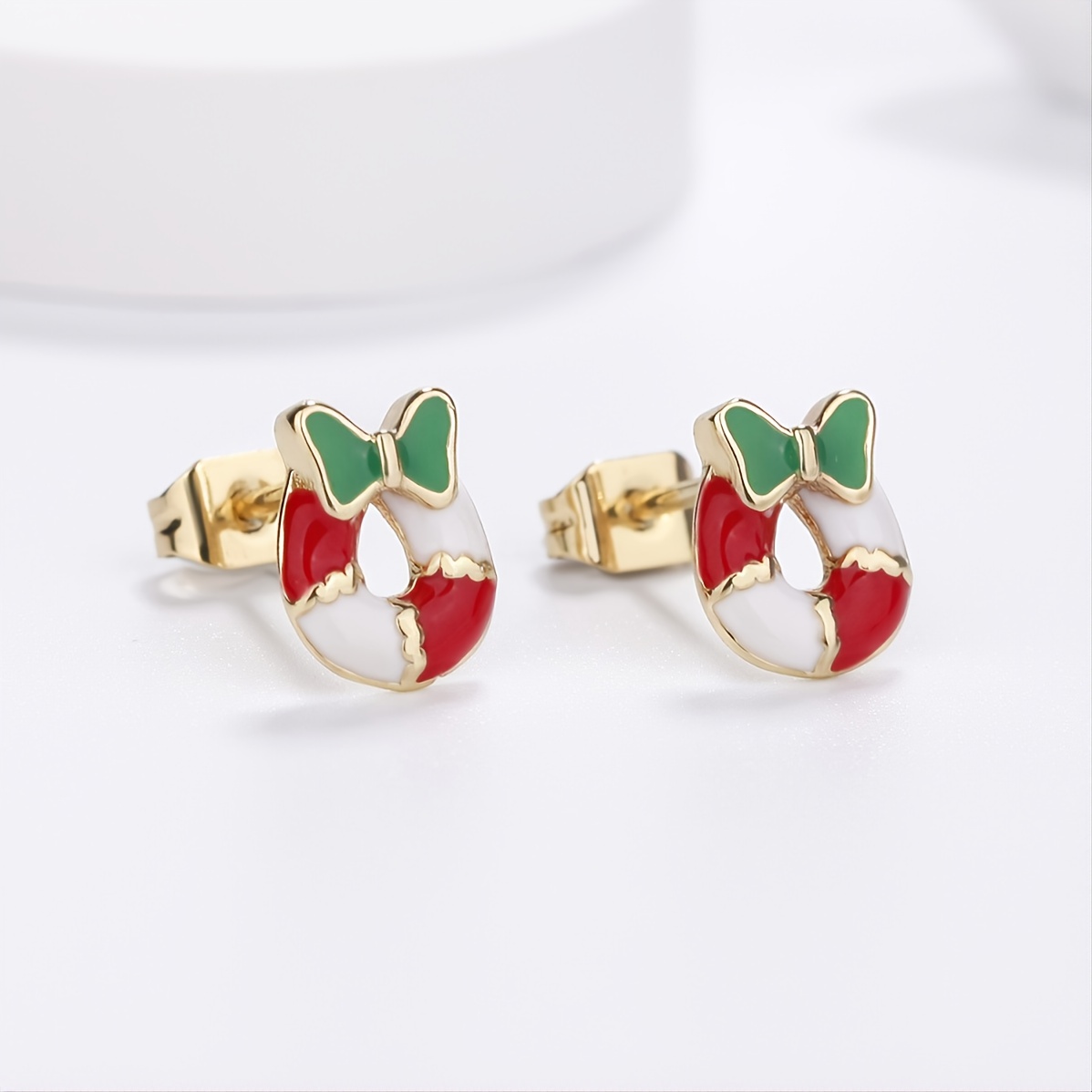 Louis Vuitton Strawberry Heart Earrings Metal and Enamel with