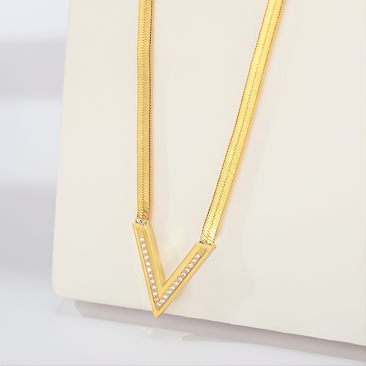 Louis Vuitton Essential V Necklace - Brass Pendant Necklace