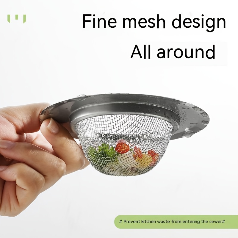 Large Strainer Mesh Basket Kitchen Sink Drain Strainer Stainless