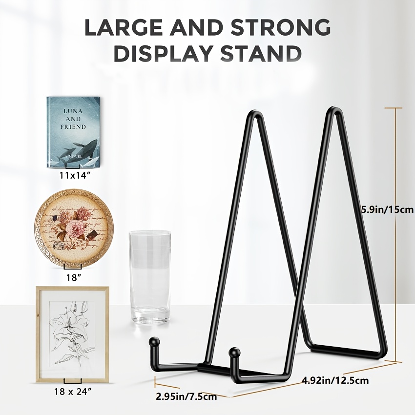 3pcs Large Plate Stands For Display Metal Plate Holder Display Stand Picture  Frame Holder Stand Small Easels For Decorative Plate Platter Book Plaques  Photo Tabletop Art - Home & Kitchen - Temu