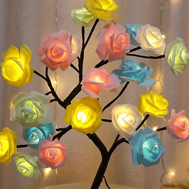 USB Powered Rose Flower Table Lamp