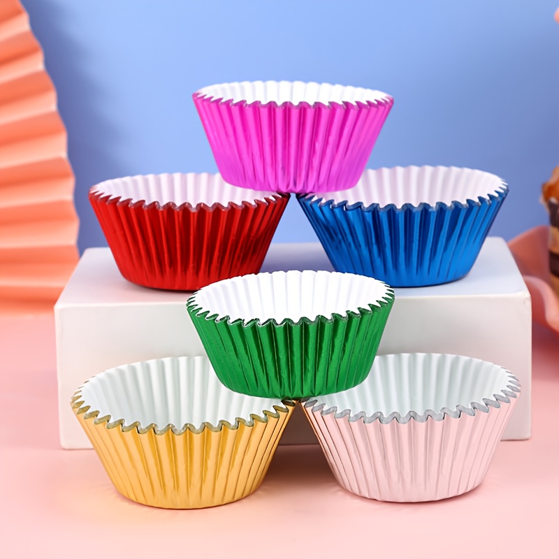 Foil Cupcake Liners Sturdy Muffin Baking Cups Cupcake Cups - Temu