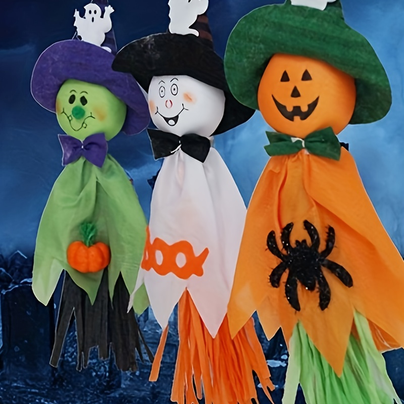 

Halloween Hanging Ghost Decorations - 5 Pack, Pumpkin And , Non-electric Spooky Holiday Decor For Home, School, Haunted House, And Party Supplies