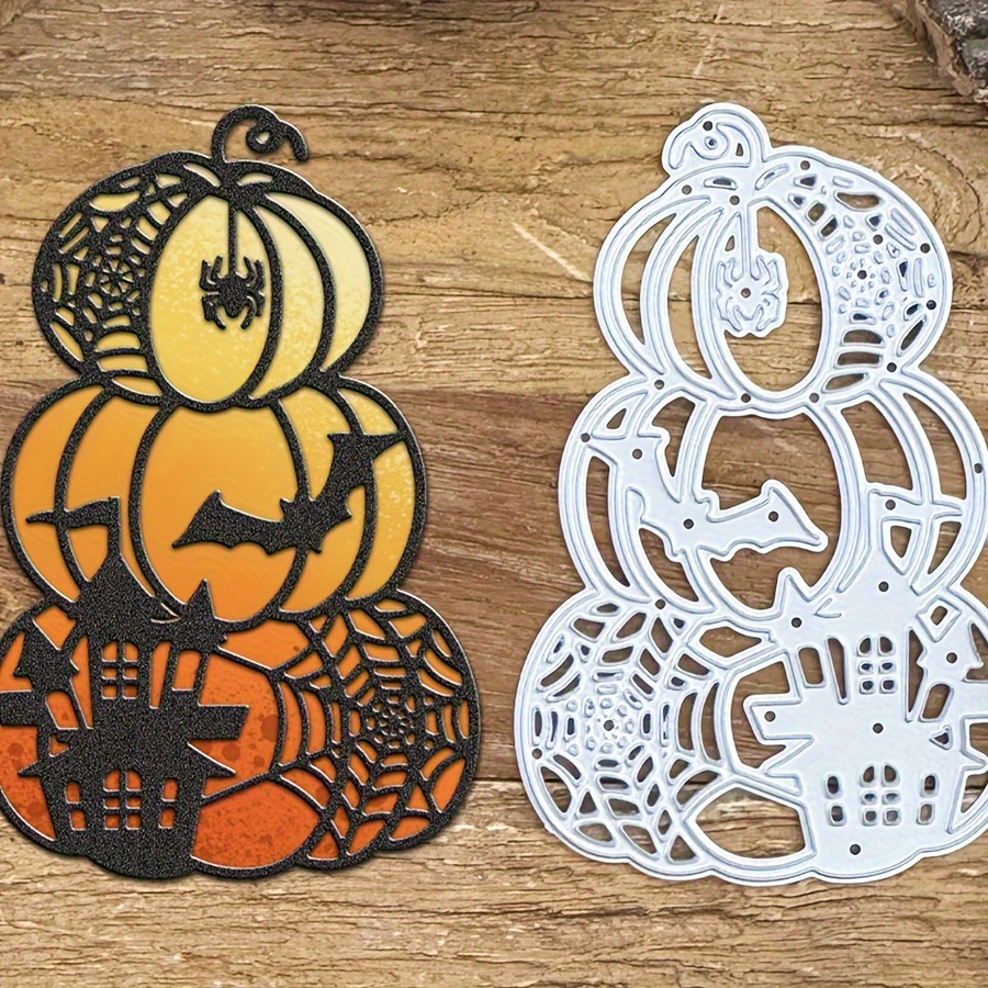 

Pumpkin Spider Web Castle Bat Metal Cutting Dies For Diy Scrapbooking, Decorative Embossing, Paper Crafting Stencils – Craft Die Cuts For Card Making