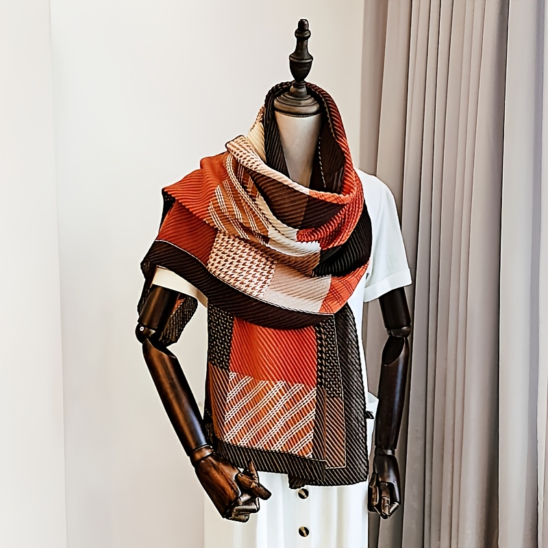 Fashionable Winter Shawls - Cotton & Linen Printed Plaid Scarves