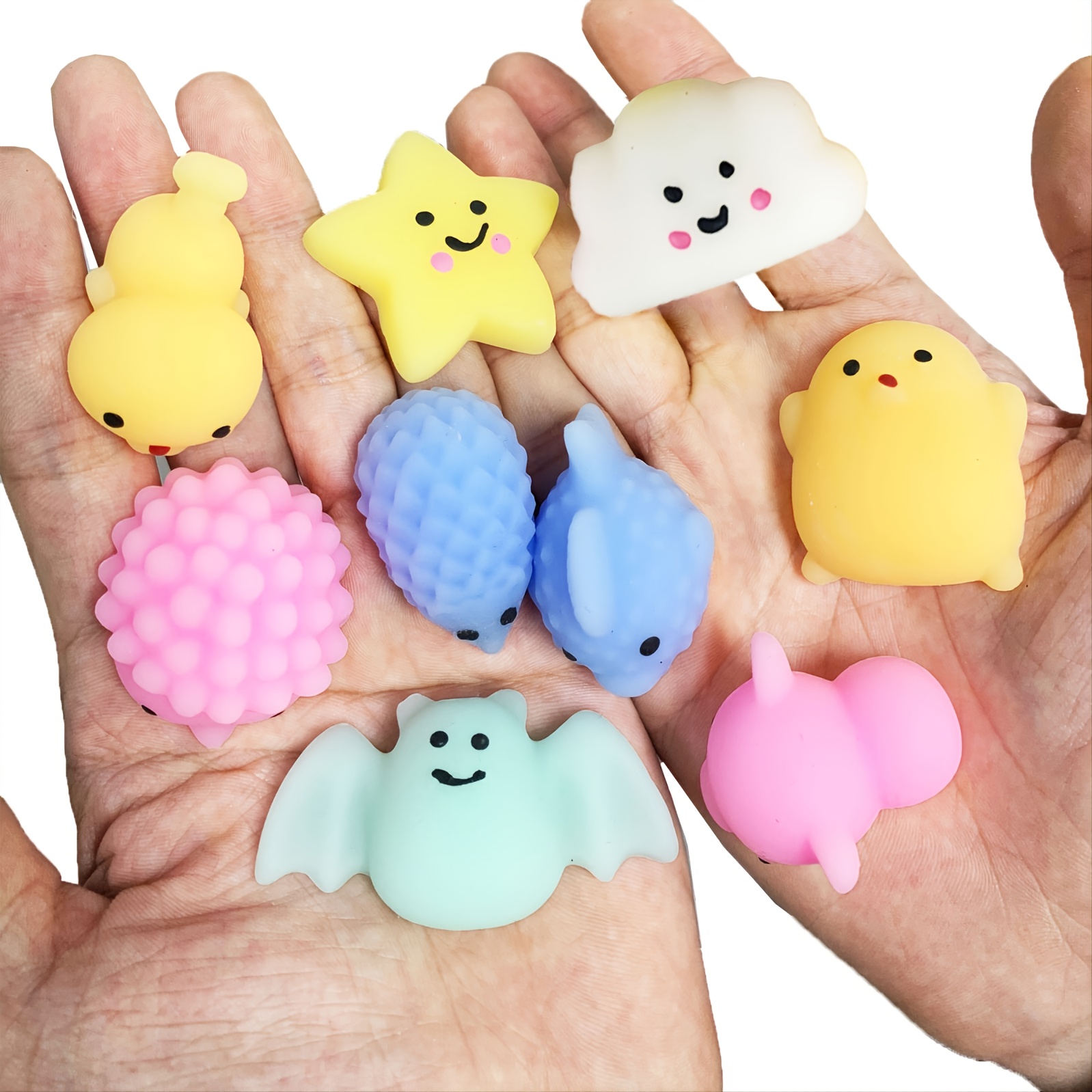 Set of 6 Dog Mochi Squishy Animals - Kawaii - Cute Individually Boxed Wrapped Toys - Sensory, Stress, Fidget Party Favor Toy