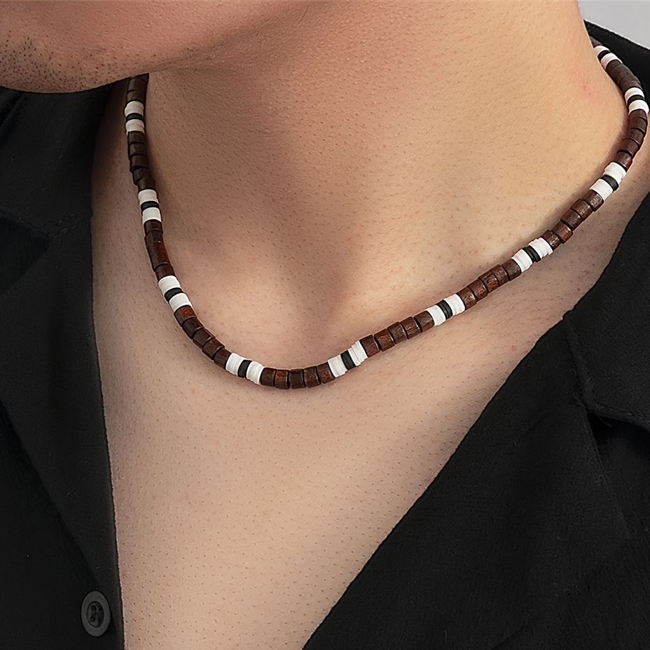 2/3 Pcs Puka Shell Necklace for Men Surfer Necklace Mens Beaded Necklaces  Outer Banks White