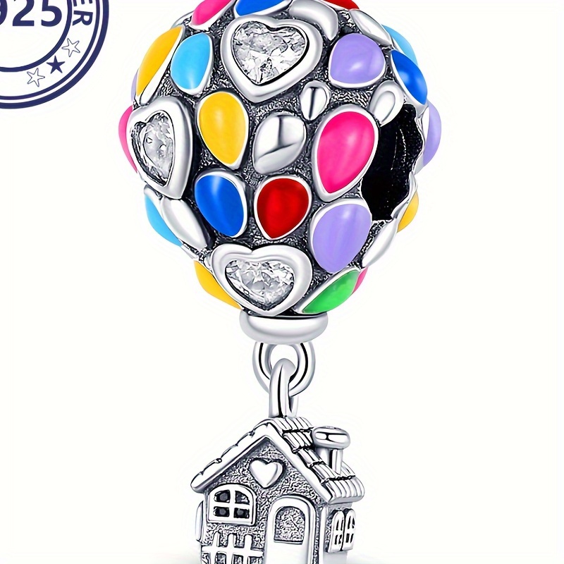 

Air Balloon Pendant - 925 Sterling Silver With Cubic Zirconia, Diy Bracelets & Jewelry Making, Women, Charms