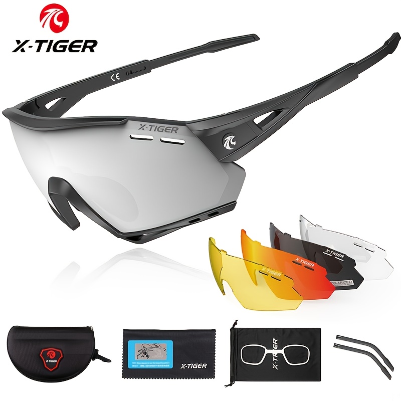 X tiger Polarized Sports Sunglasses: 5 Interchangeable - Temu Qatar