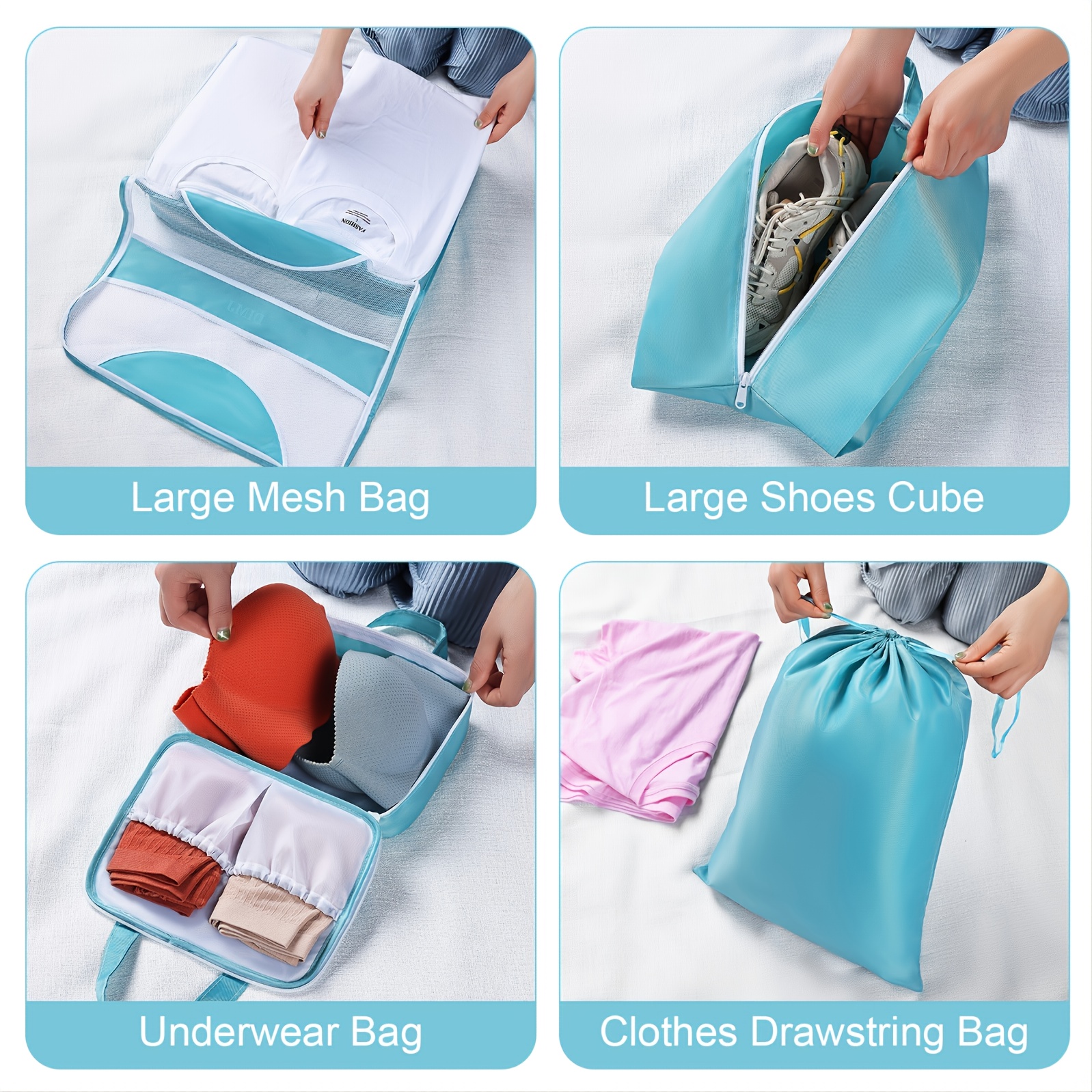 Lightweight Travel Packing Cubes Set Travel Packing Bag - Temu