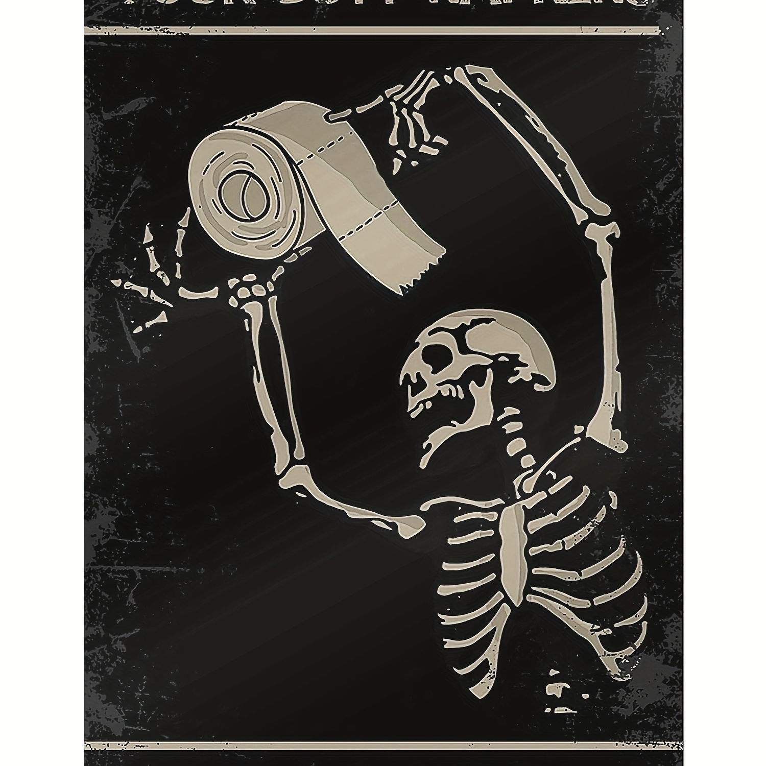 

Vintage Aluminium Sign: 'your Butt Napkins' Skeleton Decoration - Wall Mountable, Outdoor Suitable, No Power Required