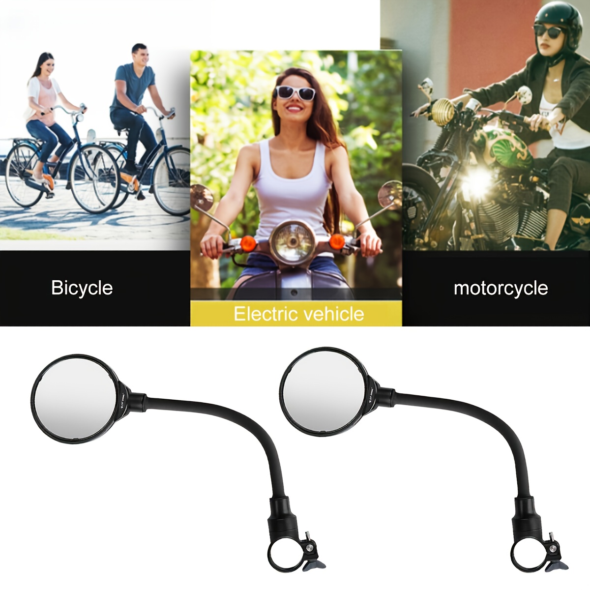 Bicycle flexible discount safety rearview mirrors