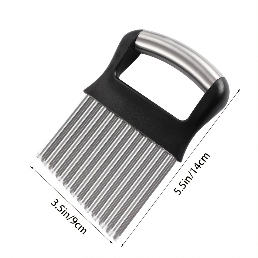 Dropship Wide Crinkle Cutter Stainless Steel Wave Cutter Cutting Tool Salad  Chopping Knife Potato Carrot Fruits Vegetable Slicer Kitchen Gadget Tool  ESG12204 to Sell Online at a Lower Price