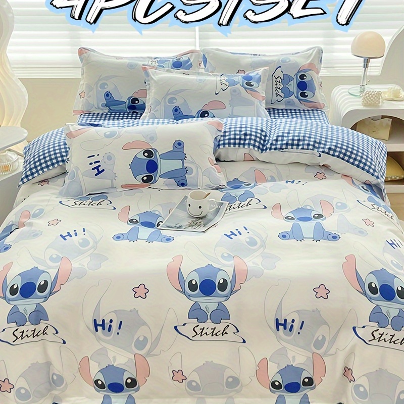 

4pcs - Size Bedding Set, Dorm Duvet Cover Sheet Pillowcases Decor, Set For Use