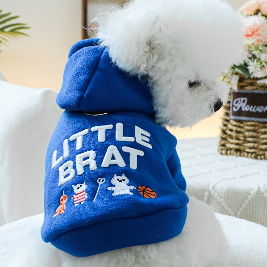 

Cozy Knit Dog Hoodie - Winter/spring/fall Pet Sweater For Small Breeds, Pullover Style, Polyester