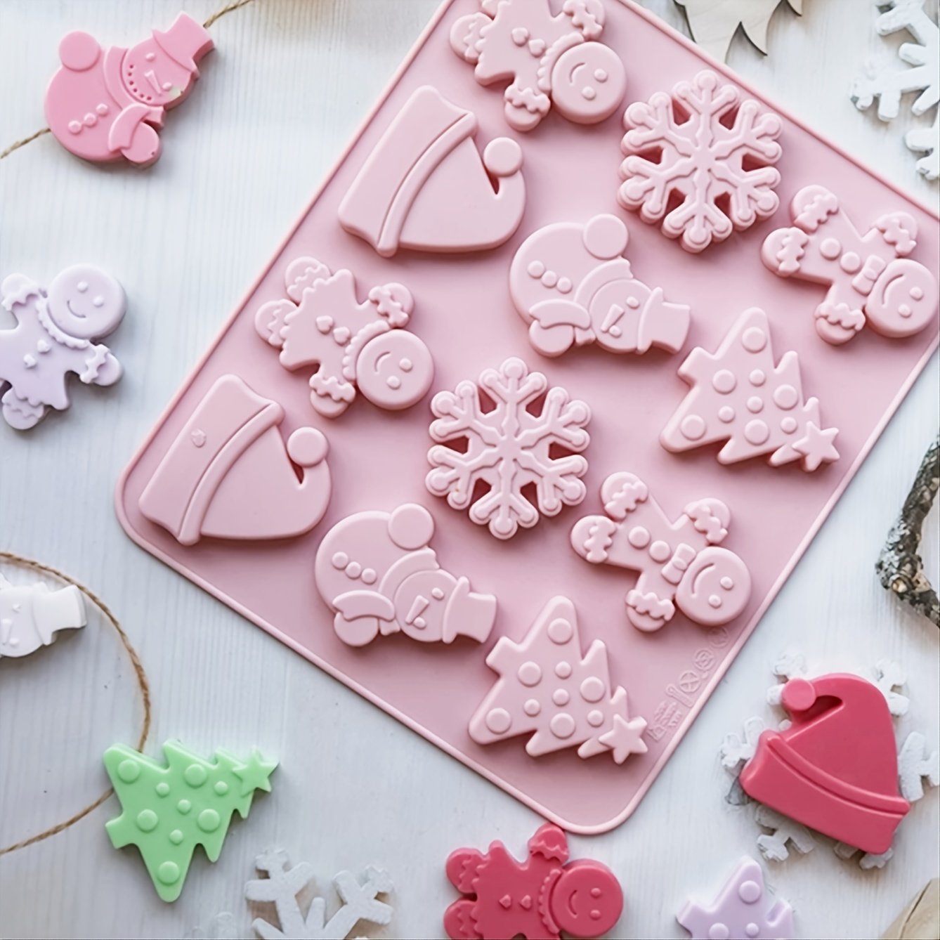 3D Christmas Snowflake Silicone molds Soap Mold Chocolate Mold DIY Fondant  Baking Cooking Cake Decorating Tools