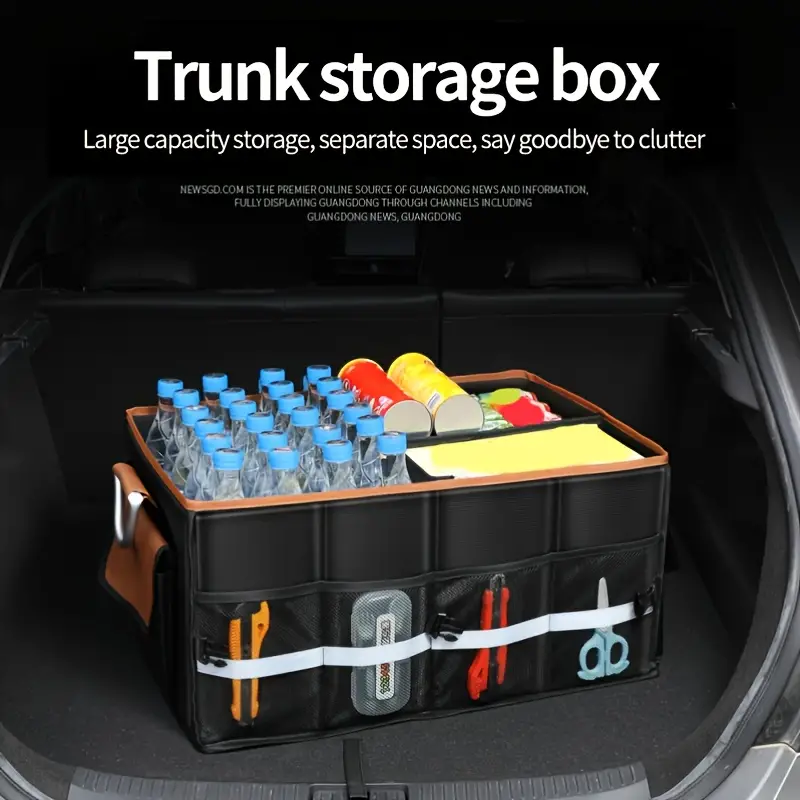 Car Storage Box Car Light emitting Organizer Foldable Car - Temu