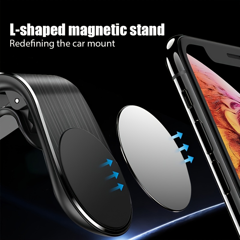 L Shape Magnetic Phone Holder Car Magnet Cellphone Bracket - Temu Germany