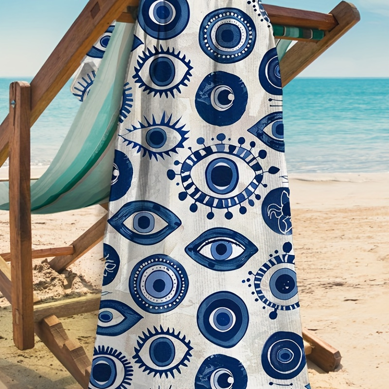 

1pc Beach Towels Beach Blanket Lightweight Thin Towels For Swimming Beach Camping Pattern Blanket 29inch X 59inch