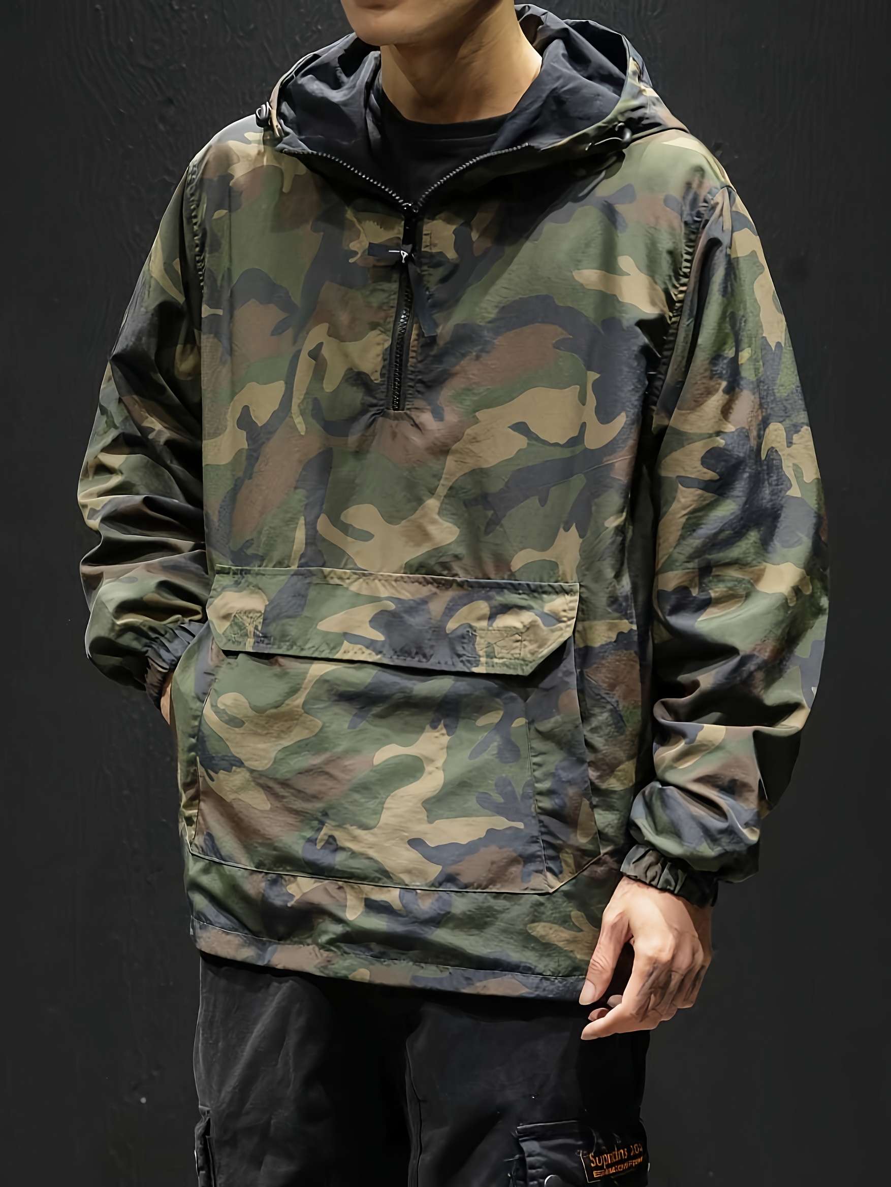 Autumn Double Sided Camouflage Jacket Mens Tide Brand Pullover Sports  Hooded Jacket Fashion Function Plus Size Jacket | Quick & Secure Online  Checkout | Temu