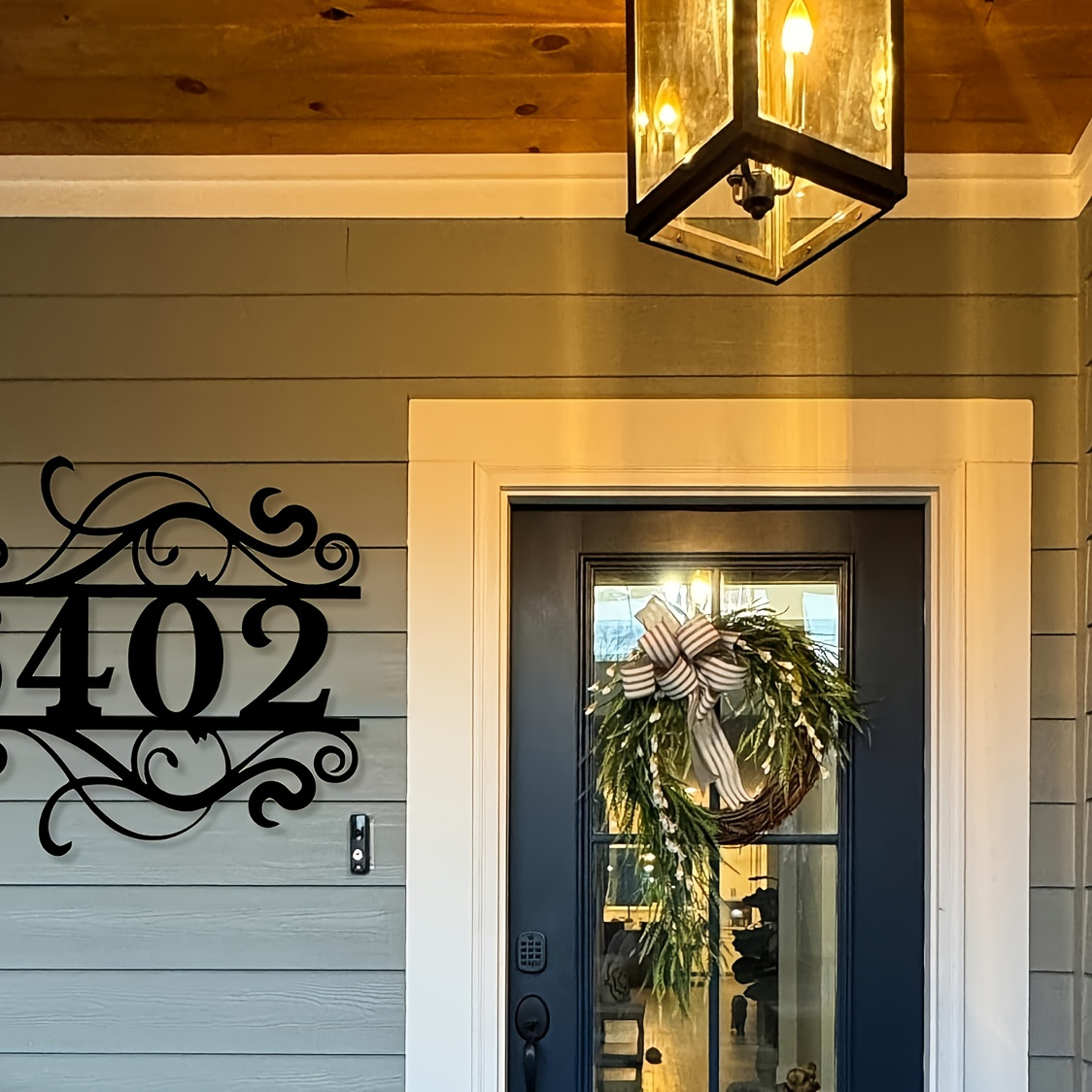 

Custom Metal Address Sign - Personalized Name & Number Plaque For Home, Outdoor Front Door Decor