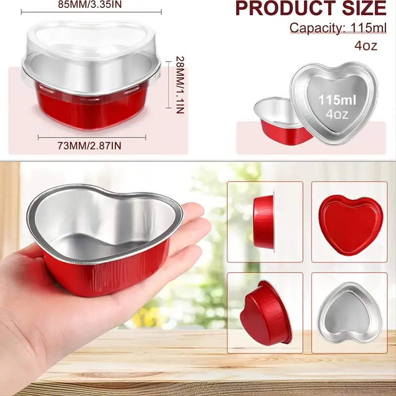 Heart Shaped Cake Pans mini Cake Pans With Lids red Gold Cow - Temu