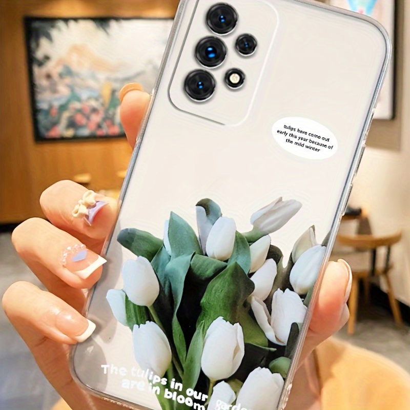 

Fashion White Lilies Flowers Clear Phone Case For Samsung Galaxy A72 A70 A71 A73 5g A53 5g A52 A51 A50 A55 A54 A42 5g A41 A34 A33 A32 5g A31 A25 A23 A22 5g A21s A21 A15 A14 A13 5g A12