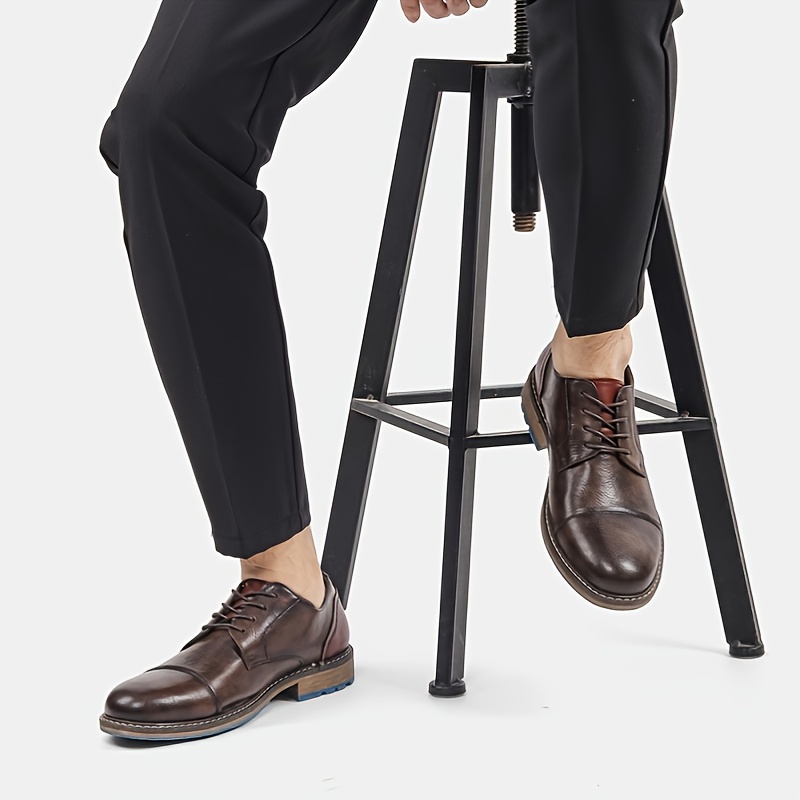 Chaps Men's Matt Derby Lace-Up Casual Dress Shoe, Size: 10, Brown